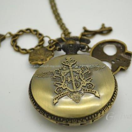 Anime Black Butler Pocket Watch Necklace,with..