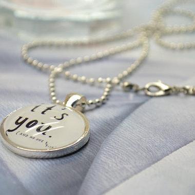 Robert Frost Quotes Necklace, Saying..
